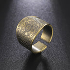 Magic Formation Sigil Seal Open Ring — Wide Adjustable Band