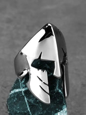 Viking Spartan Warrior Mask Stainless Steel Ring