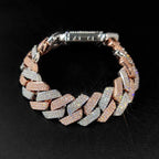 Two-Tone Iced Out Cuban Chain Necklace 20MM