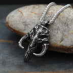 Skull Mandalorian Black Pendant Vintage 316L Gothic