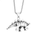 Dinosaur Pendant — Stainless Steel