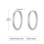 Minimal Hoop Earring — Stainless Steel
