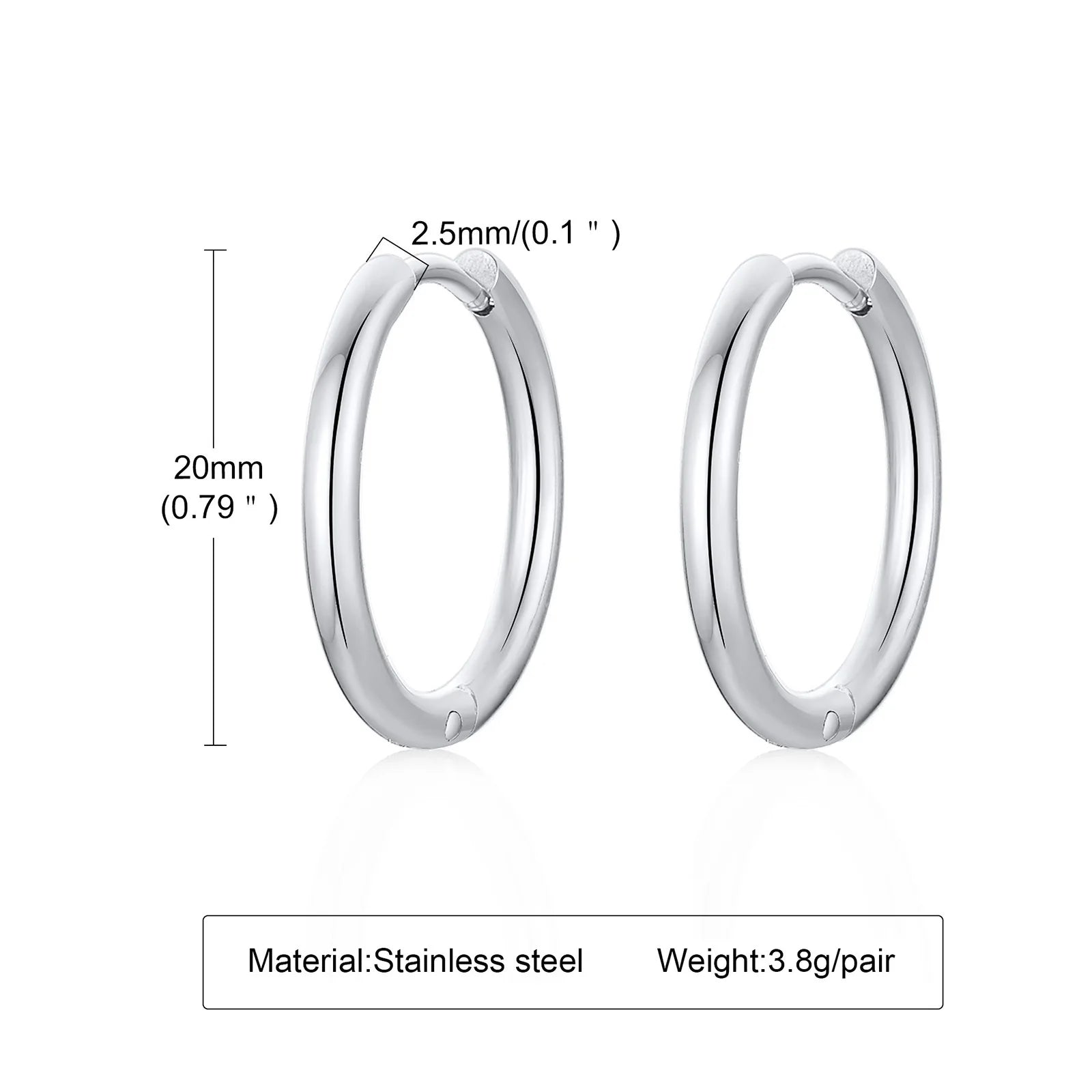 Minimal Hoop Earring — Stainless Steel