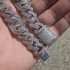 Iced Out Cuban Chain Necklace Stainless Steel 15MM