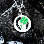 Clover Horseshoe Pendant — 925 Silver