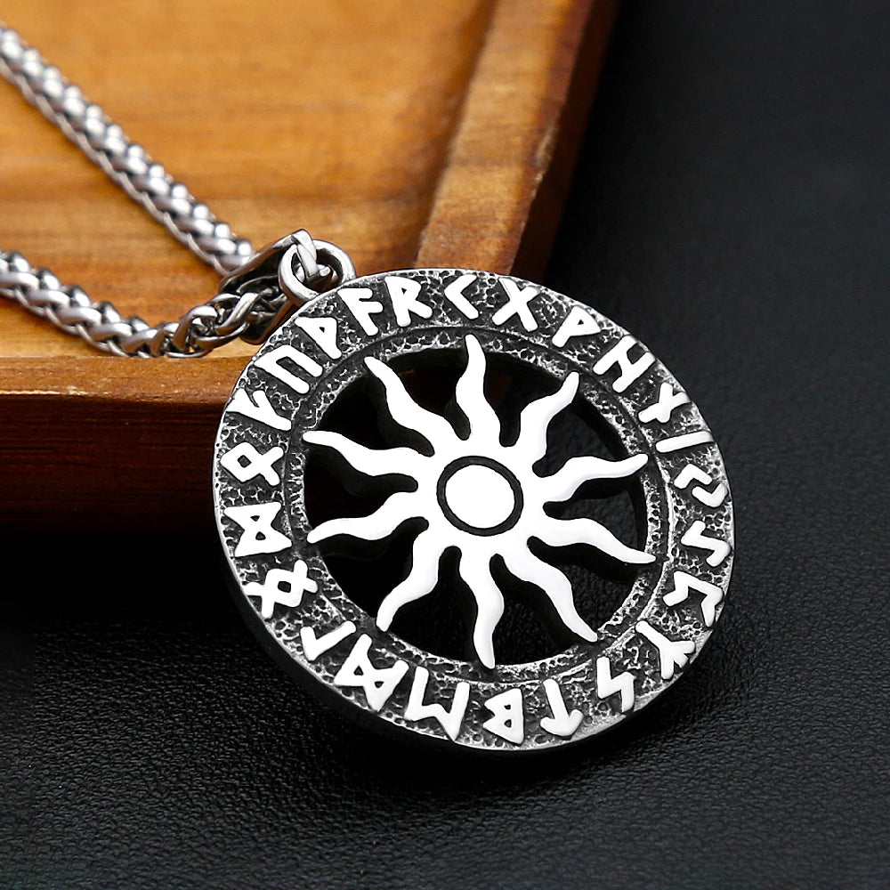 Sun God Apollo Pendant — Stainless Steel
