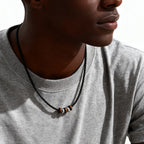 Tiger Eye Stone Pendant — Stainless Steel
