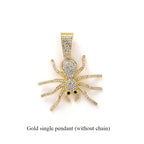 Bold Hip Hop Cuban Chain Necklace with Spider Pendant – Trendy Men's Gothic Jewelry, Punk Streetwear Accessory