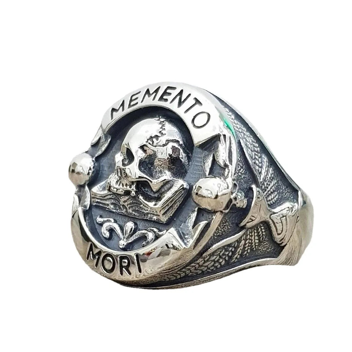 Memento Mori Skull Ring — Gothic Carpe Diem