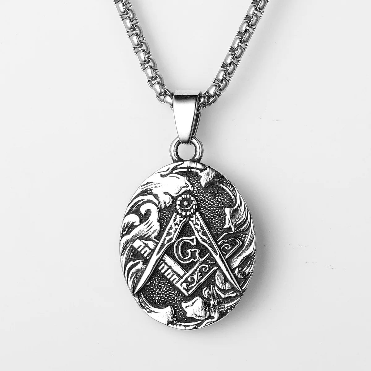 Masonic Pendant Necklace — Stainless Steel