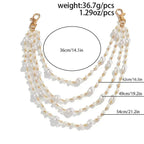 Multi-Layer Pearl Trouser Keychain — Zinc Alloy