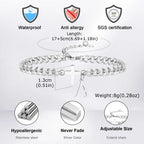 Cross Letter Chain Bracelet — Stainless Steel