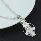 Ashur Pendant Necklace for Women Men Lama,Lamma,Winged Bull Lamassu is an Assyrian Protective Deity Jewelry ﻿