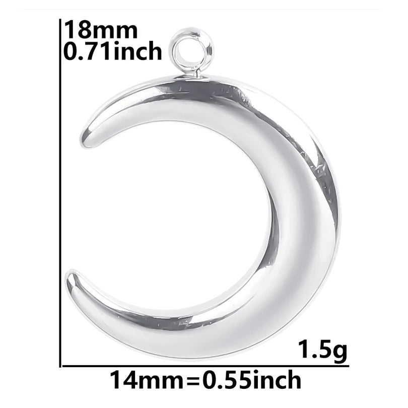7Pcs No Fade Stainless Steel Wicca Moon Sun Egyptian Ankh Life Cross Pendant DIY Fatima Hand Turkish Evil Eye кулон Jewelry