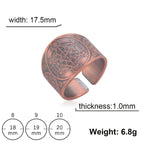 My Shape Vintage Solomon Rings Seal of The 7 Archangels Rings for Men Bronze Copper Ring Viking Rune Finger Ring Amulet Jewelry