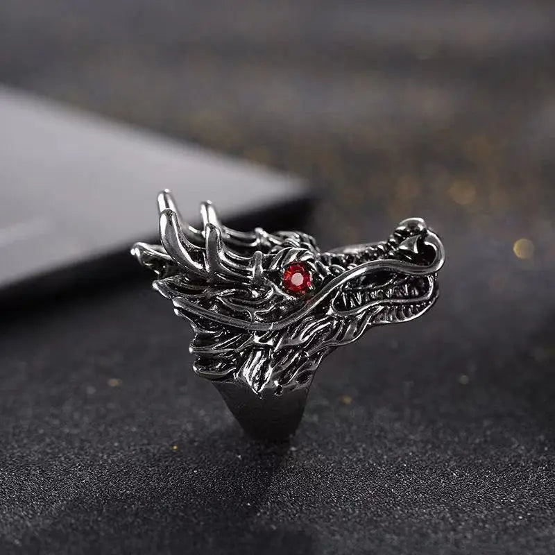 Dragon Steel Ring Korean Version Students'