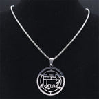 Baphomet Silver Pendant Necklace — Stainless Steel