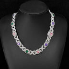 Iced Out Chain Necklace Colored Zircon 15MM