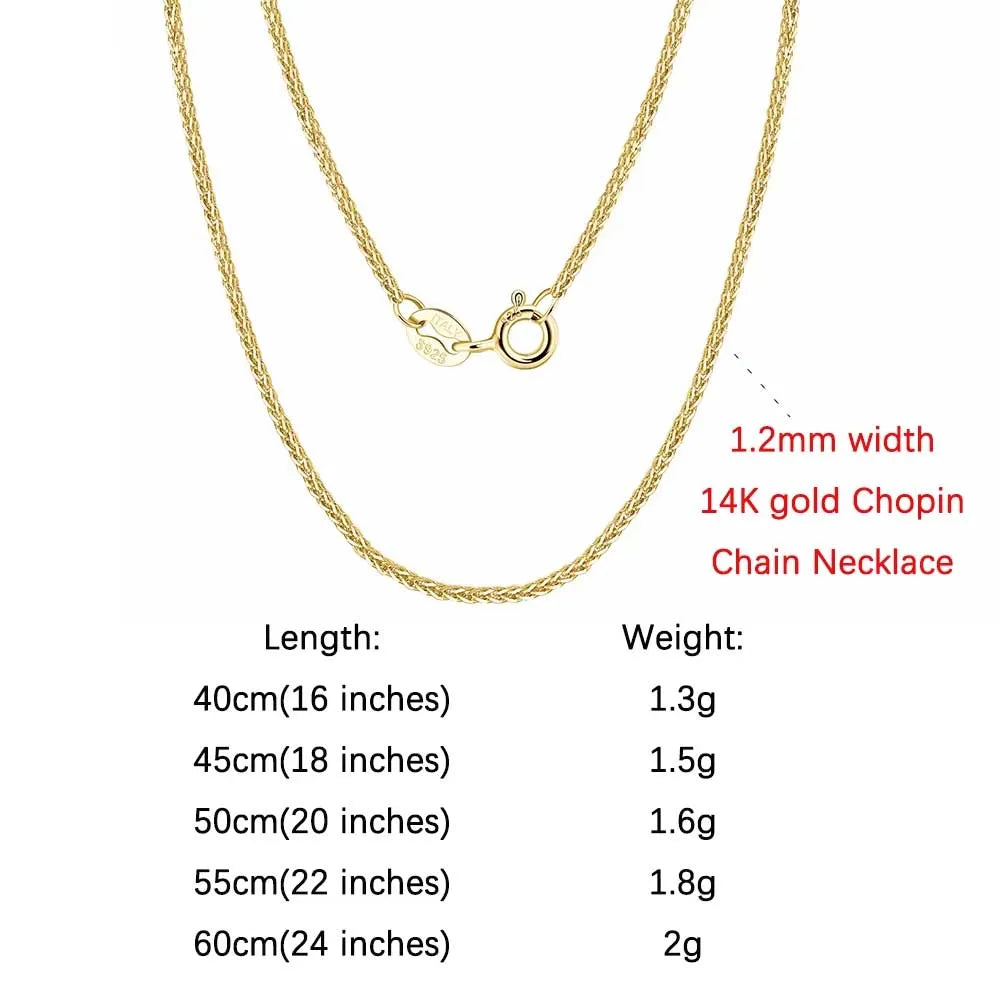 ORSA JEWELS Genuine 925 Sterling Silver Paperclip Chopin Rope Cuban Figaro Box Cable Chain Necklace Simple Basic Chain