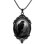 Gothic Crow Pendant Necklace