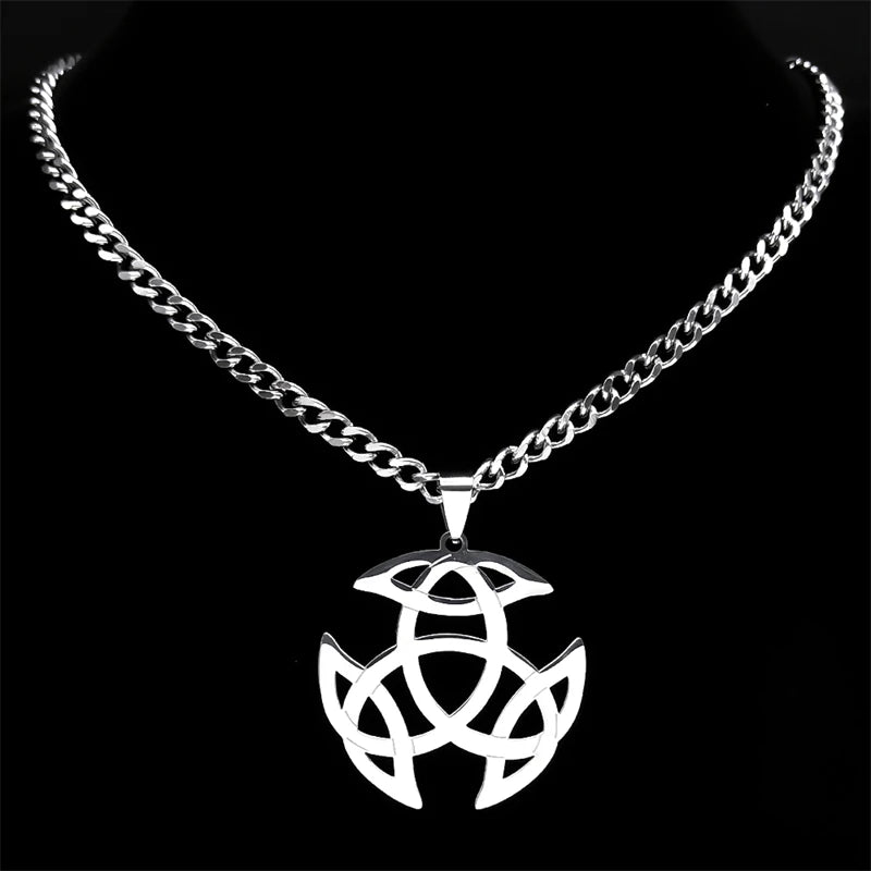 Triquetra Celtic Knot Pendant — Silver