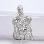 Rose Gold Jesus Head Pendant 925 Silver