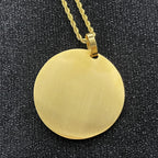 Last Supper Pendant Necklace — Big Jesus Rhinestone, Gold-Tone