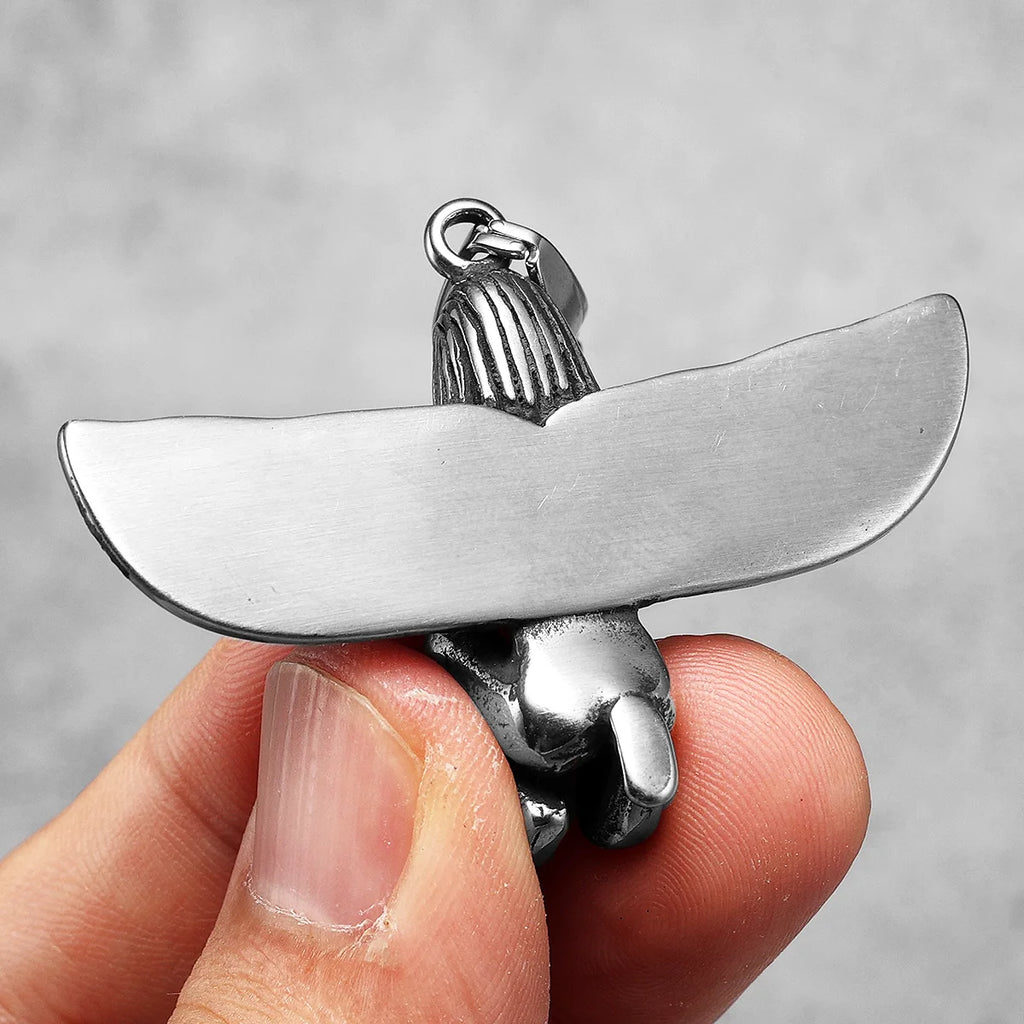 Eagle Wings Pharaoh Pendant Necklace Stainless Steel