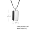 Men's Stylish Dog Tag Pendant Necklace, Stainless Steel Geometric Dog Tag Necklace, Fashion Casual Jewelry Gifts for