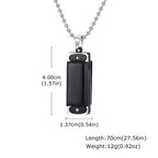 Harmonica Pendant Necklace — Stainless Steel Bead Chain