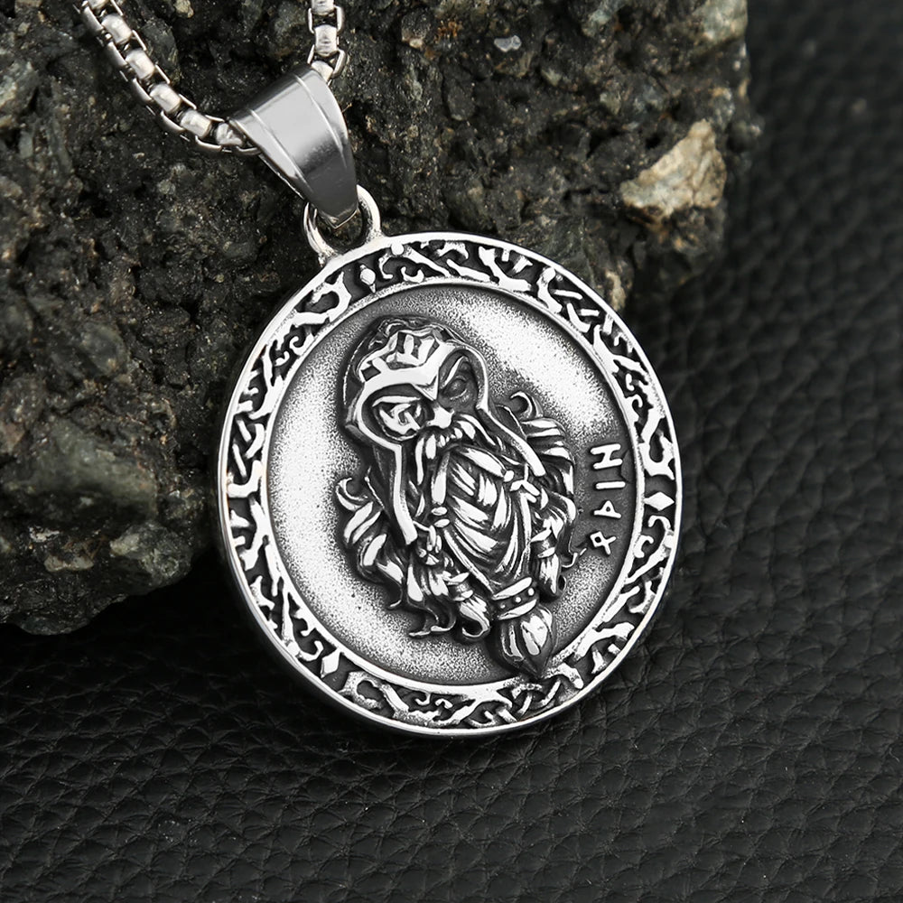 Odin Steel Pendant Vintage Vikings Piracy Nordic