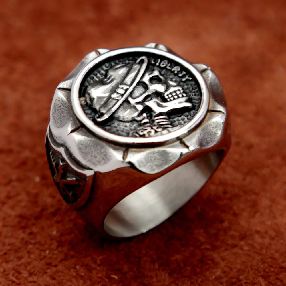 Mexican Skull Ring — Stainless Steel Vintage