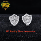 Iced Out Cross Stud Earrings — 925 Silver