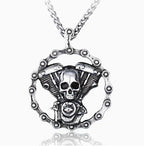 Skull Chain Pendant Necklace — Stainless Statement