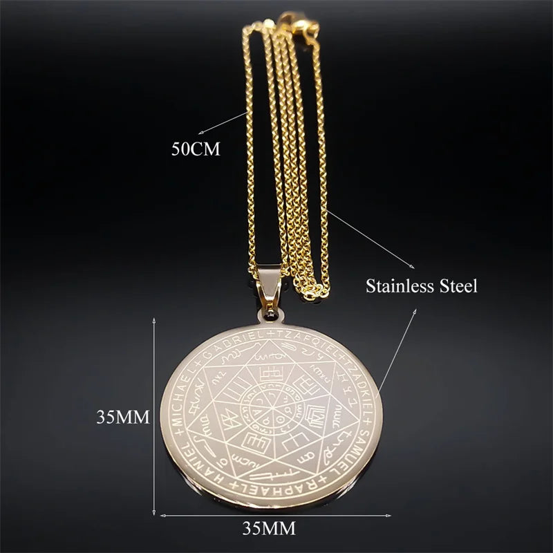 Seal of Seven Archangels Pendant — Stainless Steel