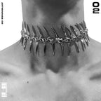ZHUHE The Thorny Fishbone Necklace In Cyberpunk Style Is A Jewelry Accessory For Men And Women And A Party Gift
