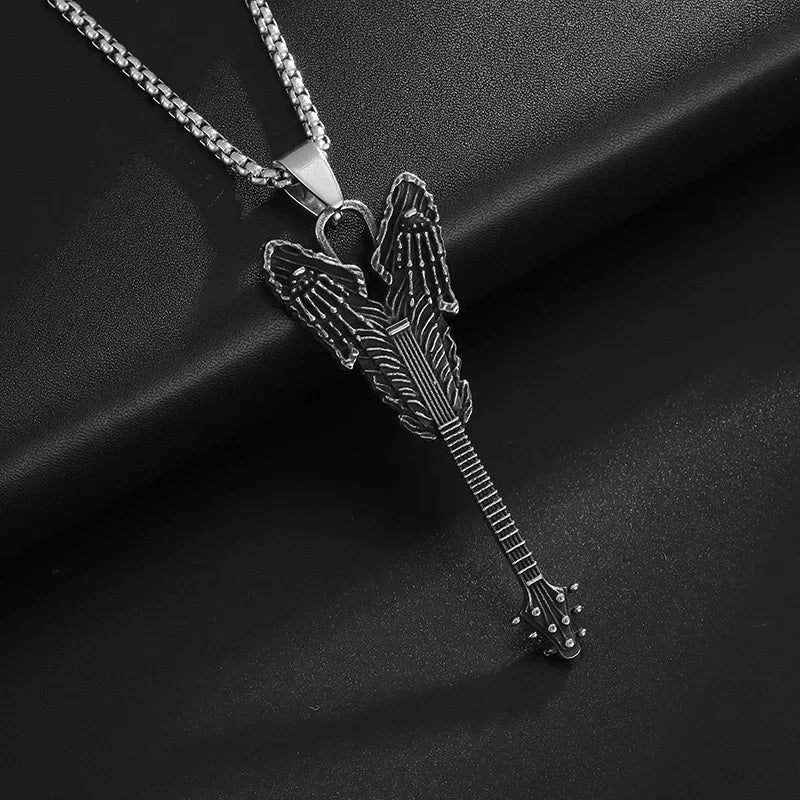 Retro Domineering Ouroboros Wrapped Around The Tree of Life Pendant Necklace Men's Personalized Punk Cool Casual