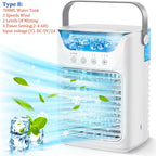 Desktop Air Conditioner Fan Portable Air Cooler Fan With LED Night Light Humidifier Mini Water & Ice Cooling Fan For