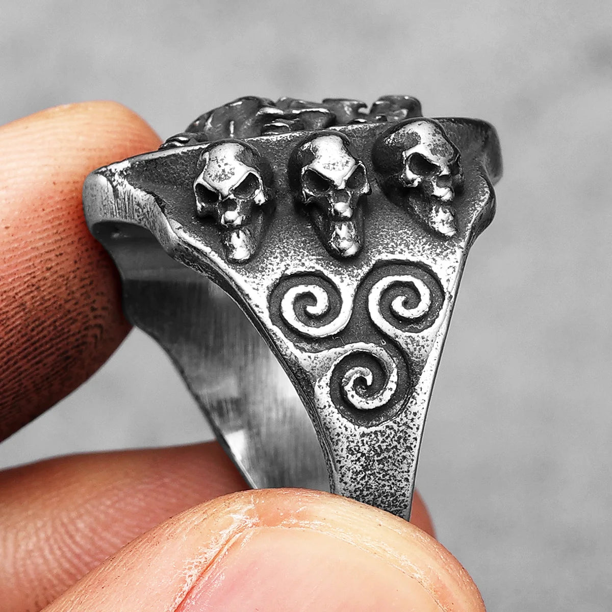 Viking Skull Ring — Stainless Steel