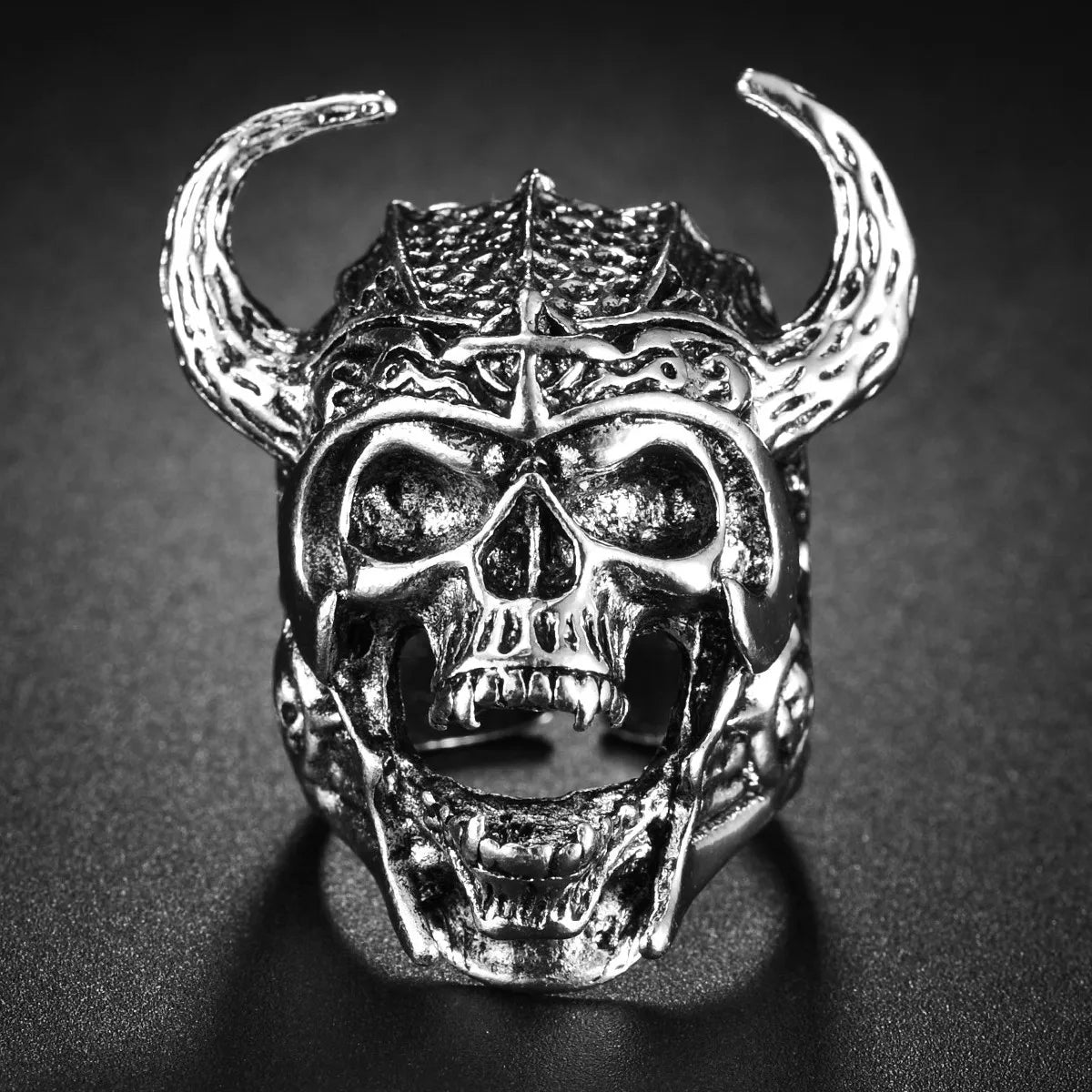 New Design Skull Crow Skull Ring Woodpecker Bird Men's Ring Punk Stylish Jewelry
