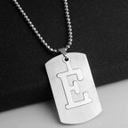 Steel Pendant 316L Initials Letter Name