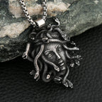 Gothic Vintage Medusa Pendant 316L Stainless Steel Punk Hip Hop Unique Snake Necklace Fashion Amulet Jewelry Gifts