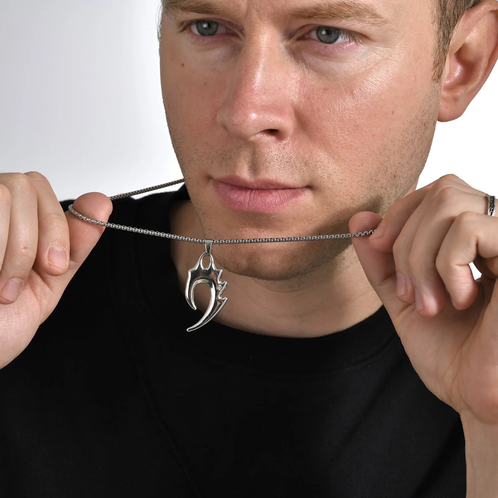 Wolf Tooth Man Necklaces Rock Punk Animal Pendant Collar Valentine's Father's Day Birthday Party Gifts Stainless Steel