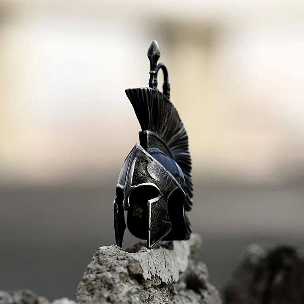 Spartan Helmet Steel Pendant Retro Warrior