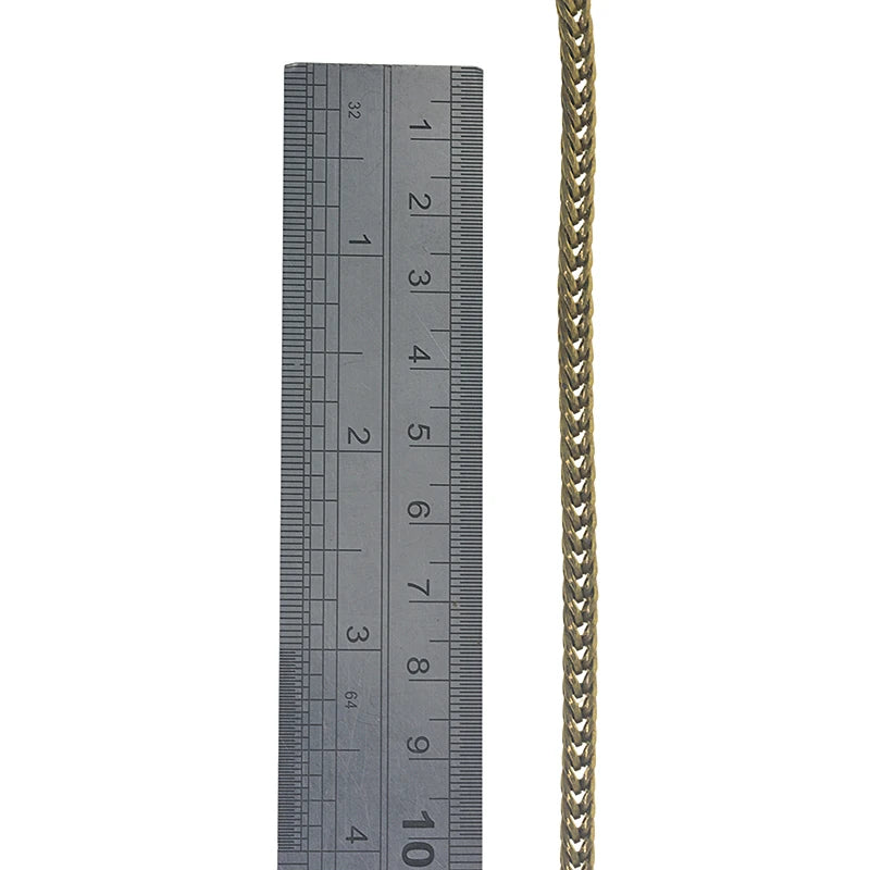 Square Foxtail Wallet Chain Necklace — 4mm Jeans Pocket Watch