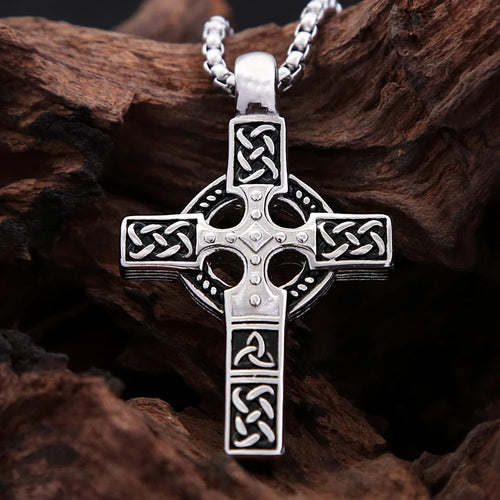 Celtic Cross Steel Pendant Vintage 316L Nordic