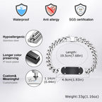 Casual Men's Thick Chain Bracelet,Never Fade Stainless Steel Wristband,New Punk Jewelry Gift