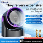 TINSOL Multi-function electric fan air circulator, wireless portable home silent ventilator desktop wall ceiling fan