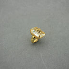 Ring Niche Styleclassy Ring Transparent Zircon Ring Copper Plated Real Gold Animal