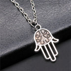 Hand and Eye Talisman Amulet Necklace — 43cm Chain